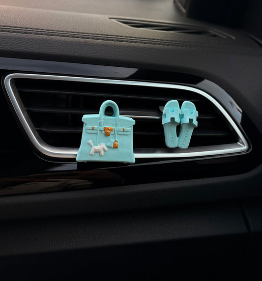 Set Ambientador Coche Azul Tiffany – Aroma Brisa Azul