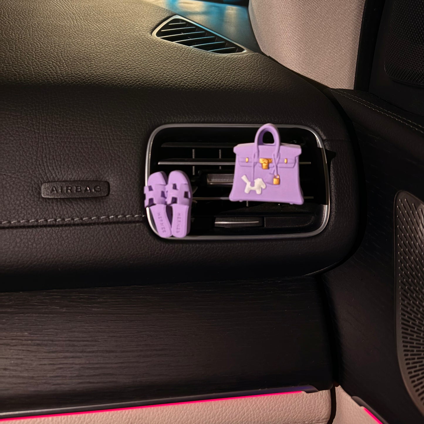 Set Ambientador Coche Morado – Aroma Paraíso Floral
